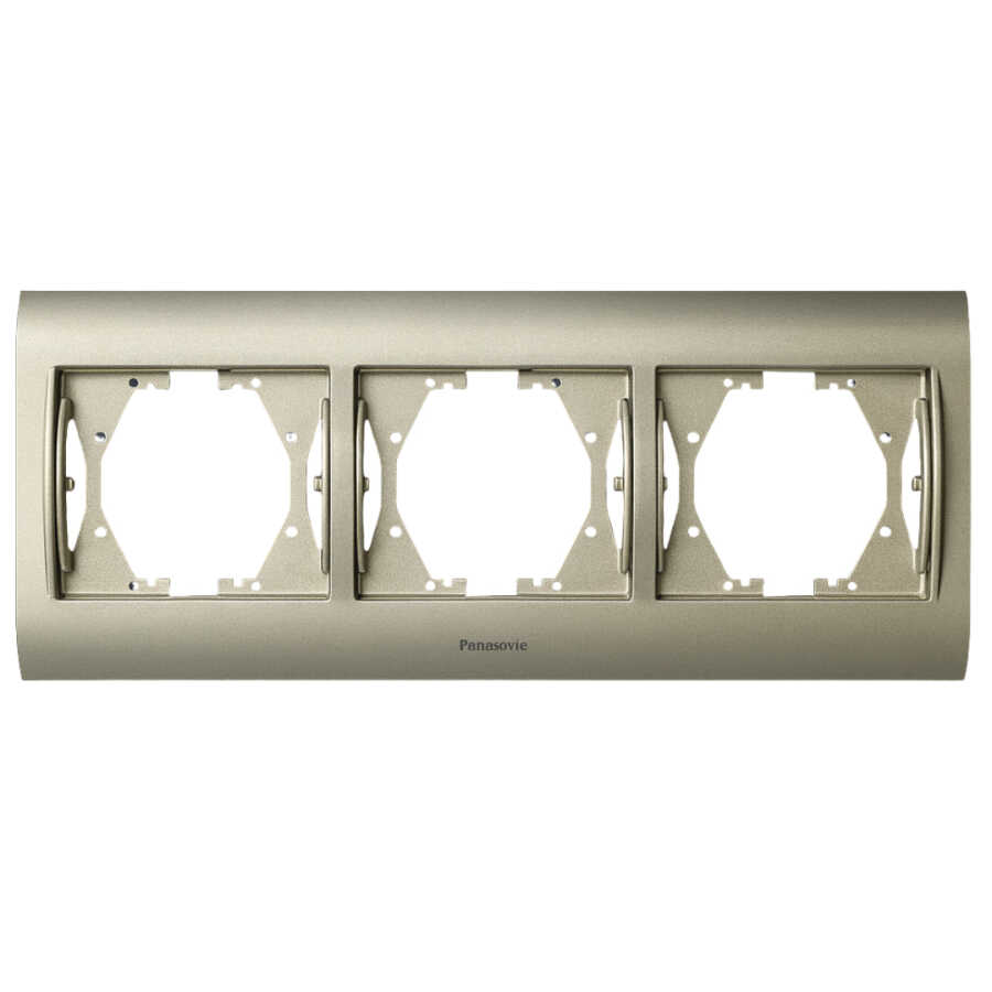 Viko Panasonic Thea Blu Inox Matt+Dore Üçlü Çerçeve