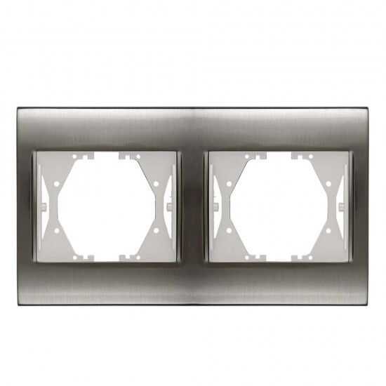 Viko Panasonic Thea Blu İnox + Beyaz İkili Çerçeve