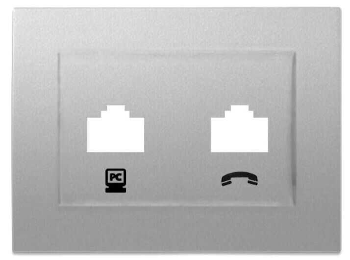 Viko Panasonic Thea Blu Metalik Beyaz İkili Data Düğme/Kapak