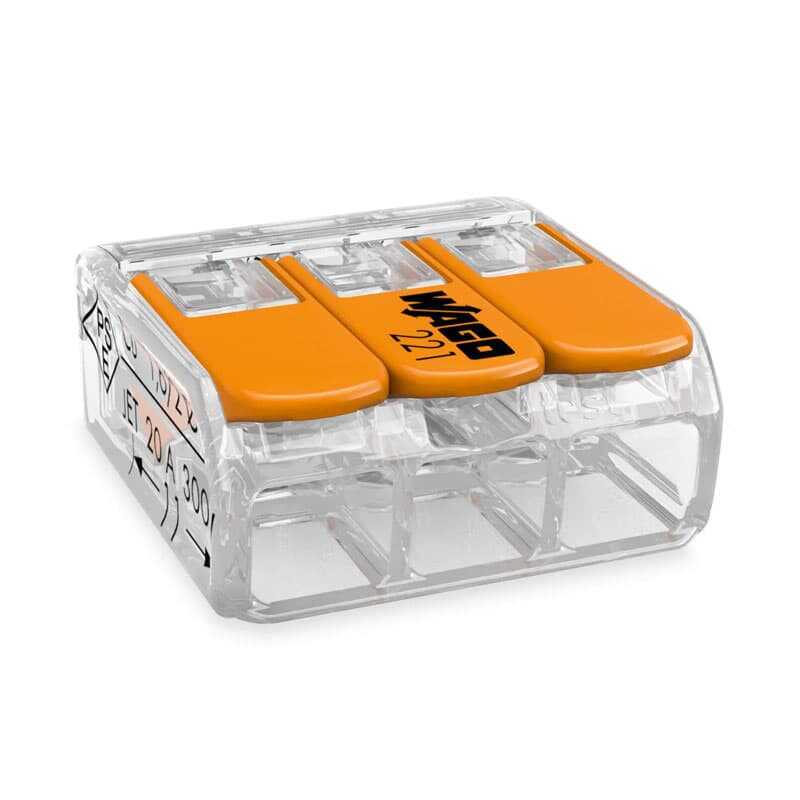 Wago 221-413 3'lü Tırnaklı Klemens