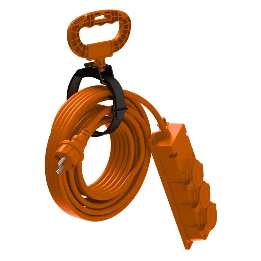 BYLION 3WAY-20325-F IP44 F Tipi 3x2,5 mm 20 Metre Turuncu TTR Uzatma Kablosu