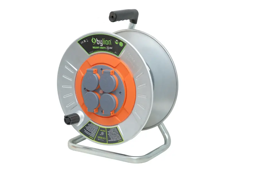 BYLION MMP-10000-F Kapaklı Metal Boş Makara Ø300 IP44 F Tipi 50m Kapasiteli