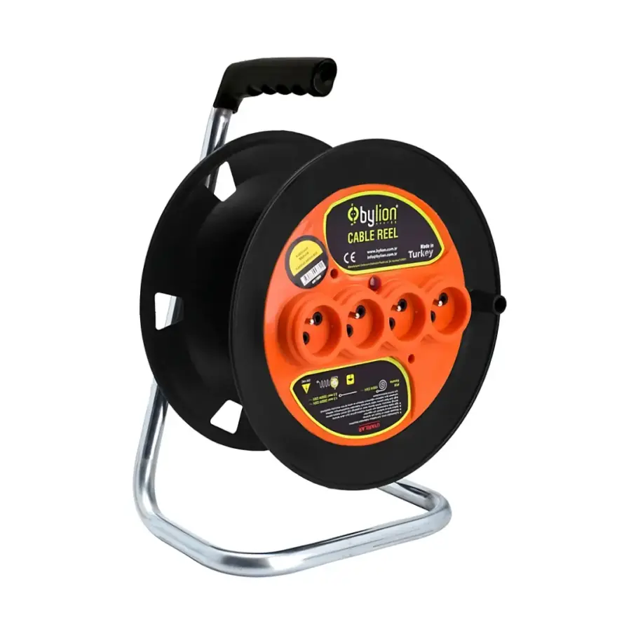 BYLION PMK-10000-F 50 Metre Kapasiteli Boş Plastik Seyyar Makara Ø280 IP20 F Tipi