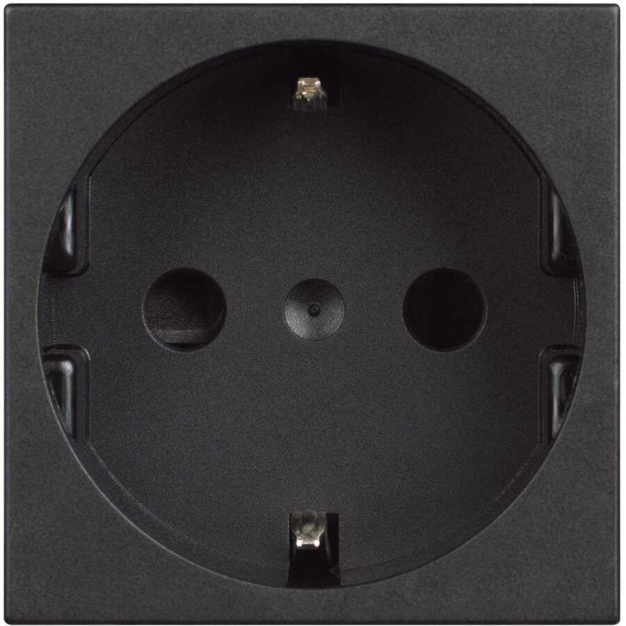 Bticino Classia Topraklı Priz 16A 2M Siyah