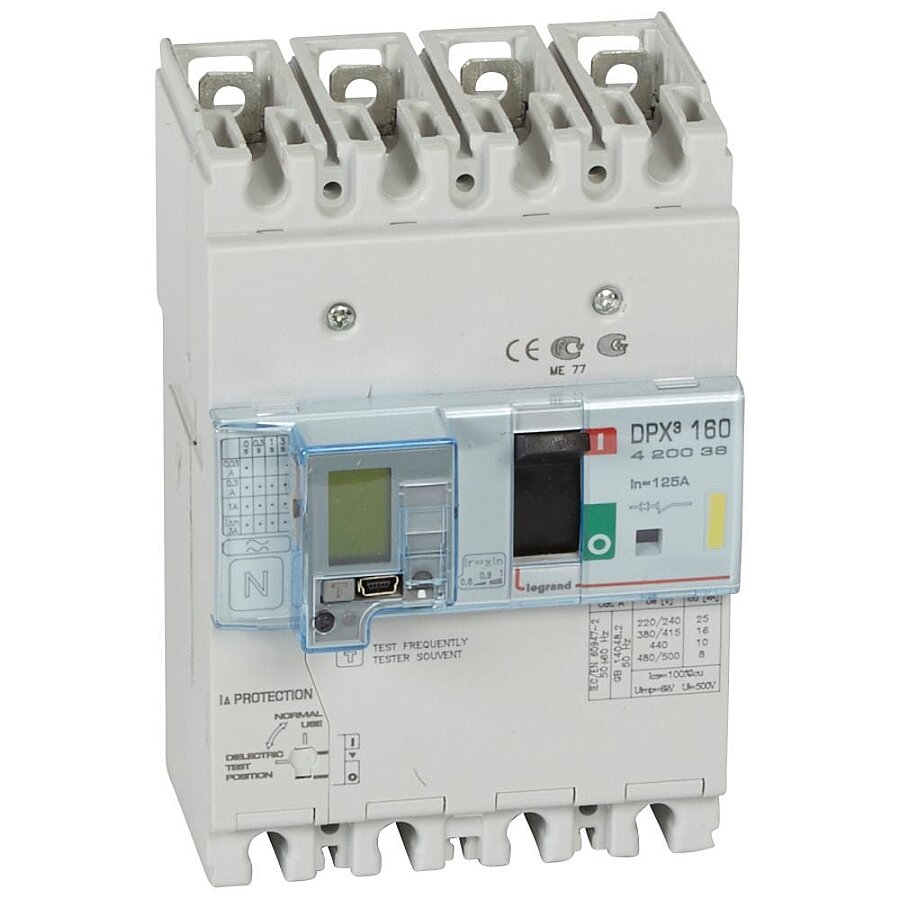 Legrand 420036 DPX³ 160 TM&KAK Kompakt Şalter, 4P 125A 16kA