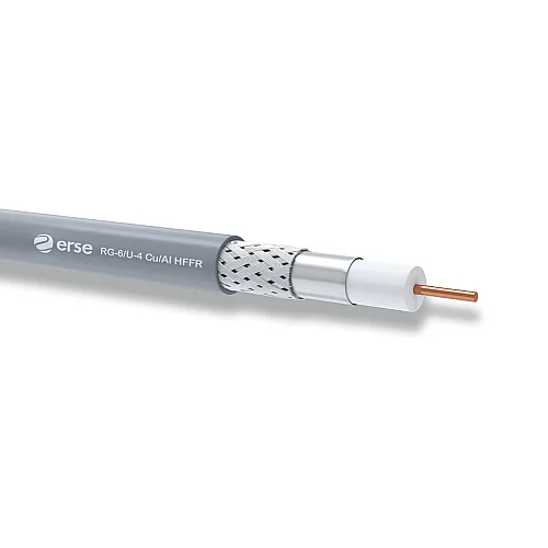 Erse Coaxial RG 6/U-4 Cu/Al Class C HFFR Anten Kablosu