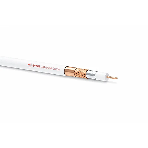 Erse Coaxial RG 6/U-6 Cu/Cu Class A Rulo Anten Kablosu