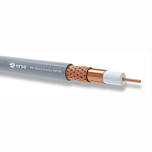 Erse Coaxial RG 6/U-6 Cu/Cu Class B HFFR Anten Kablosu
