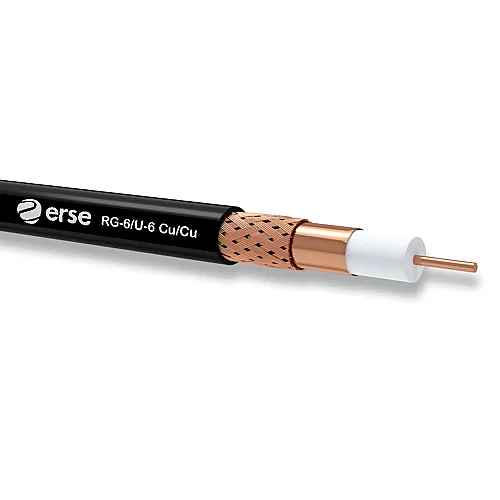 Erse COAXIAL RG 6/U-6 Cu/Cu PE Harici ( Dış Mekan) Anten Kablosu