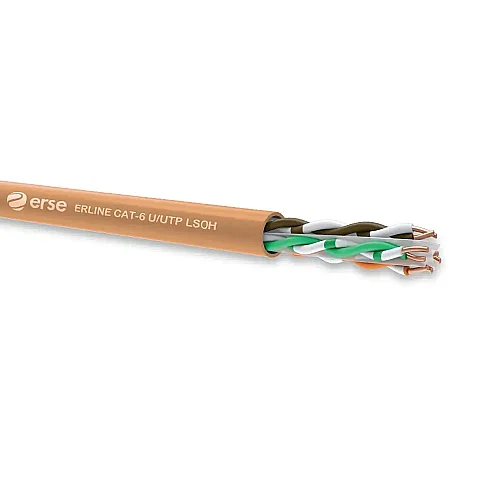 Erse Erline CAT 6 U/UTP 23 AWG LSOH Turuncu Renk İletişim Kablosu
