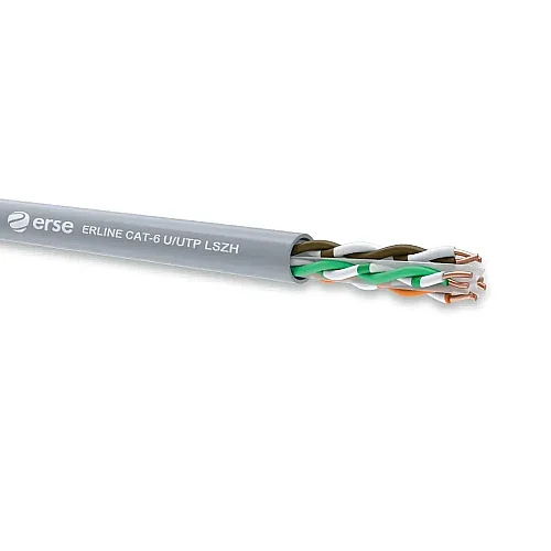 Erse Erline CAT-6 U/UTP LSZH 4x2x23 AWG (Eca) İletişim Kablosu