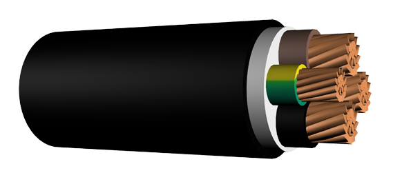 Hes 3x95+50 NYY Kablo YVV Yeraltı Kablosu