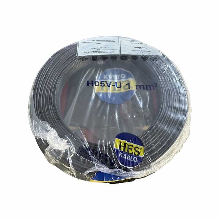 Hes Nya Kablo 1 mm² Siyah ( H05V-U )