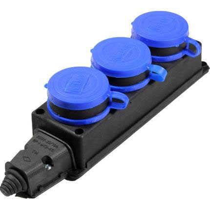 IŞILDAR 3 LÜ KAUÇUK MONOFAZE GRUP PRİZ