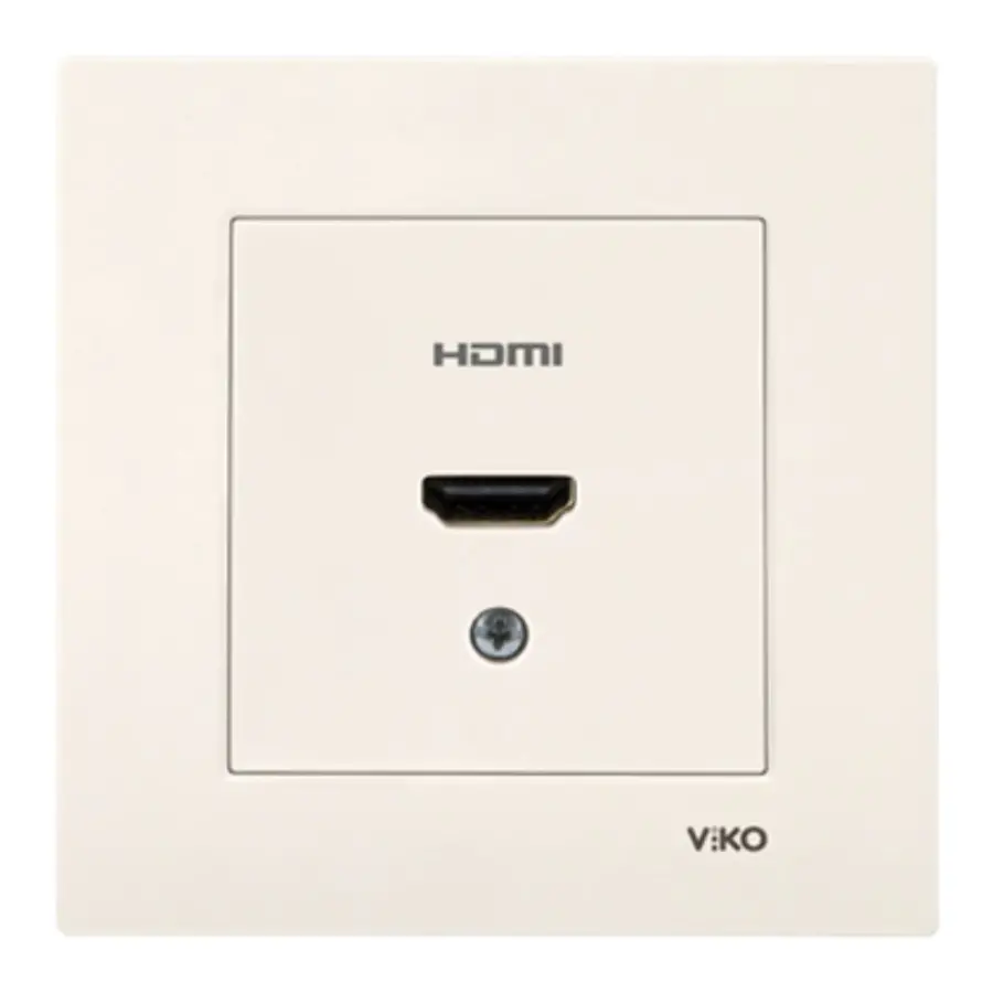 Viko Karre/Meridian Krem Hdmı Konnektör Mekanizma+Kapak (Çerçeve Hariç) 90967368