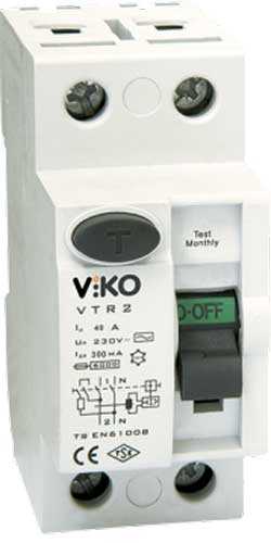 Viko - VTR2-40300 2x40A 300mA Ac Tip Kaçak Akım Rölesi