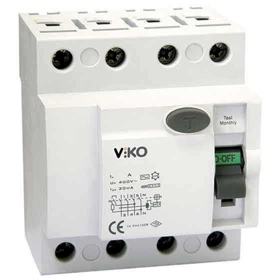 Viko - VTR4-80300 4x80A 300mA Ac Tip Kaçak Akım Rölesi