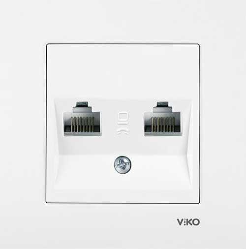 Viko Karre Beyaz İkili Nümeris Cat3 (Çerçeve Hariç) 90960033