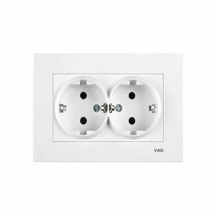 Viko Karre/Meridian Beyaz İkili Topraklı Priz Takım 90960056