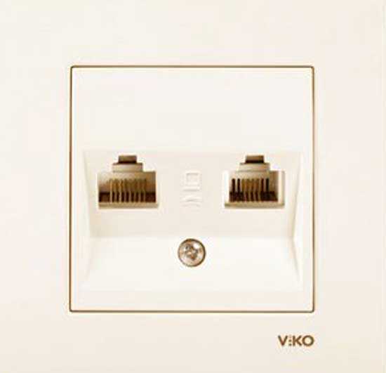 Viko Karre Krem Data+Nümeris Cat5e+Mekanizma (Çerçeve Hariç) 90960135