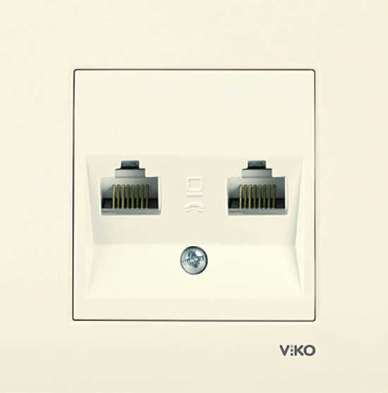 Viko Karre Krem İkili Data Cat5e Mekanizma (Çerçeve Hariç) 90960134