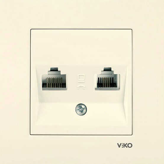 Viko Karre Krem İkili Nümeris Cat3 Mekanizma (Çerçeve Hariç) 90960133