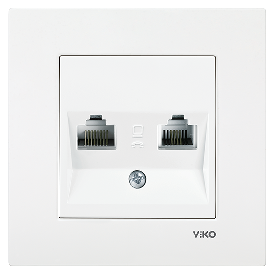 Viko Karre/Meridian Beyaz Data+Nümeris Cat6+Cat3 Mekanizma ( Çerçeve Hariç ) 90967081