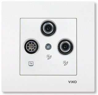 Viko Karre/Meridian Beyaz Tv Sat - Sat Mekanizma (Çerçeve Hariç) 90967053