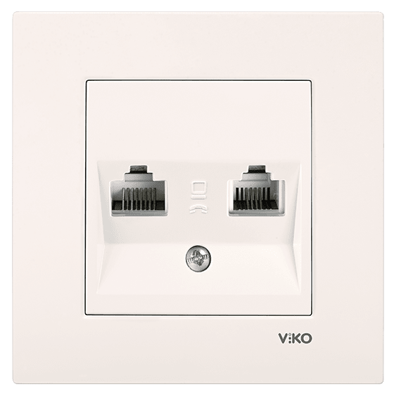 Viko Karre/Meridian Krem Data+Nümeris Cat6+Cat3 Mekanizma (Çerçeve Hariç) 90967281