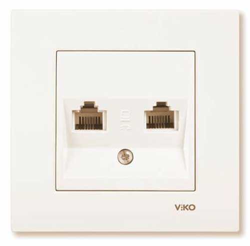 Viko Karre/Meridian Krem İkili Data Cat6 Mekanizma (Çerçeve Hariç) 90967279