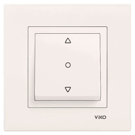 Viko Karre/Meridian Krem Tek Düğmeli Jaluzi Mekanizma ( Çerçeve Hariç ) 90967272