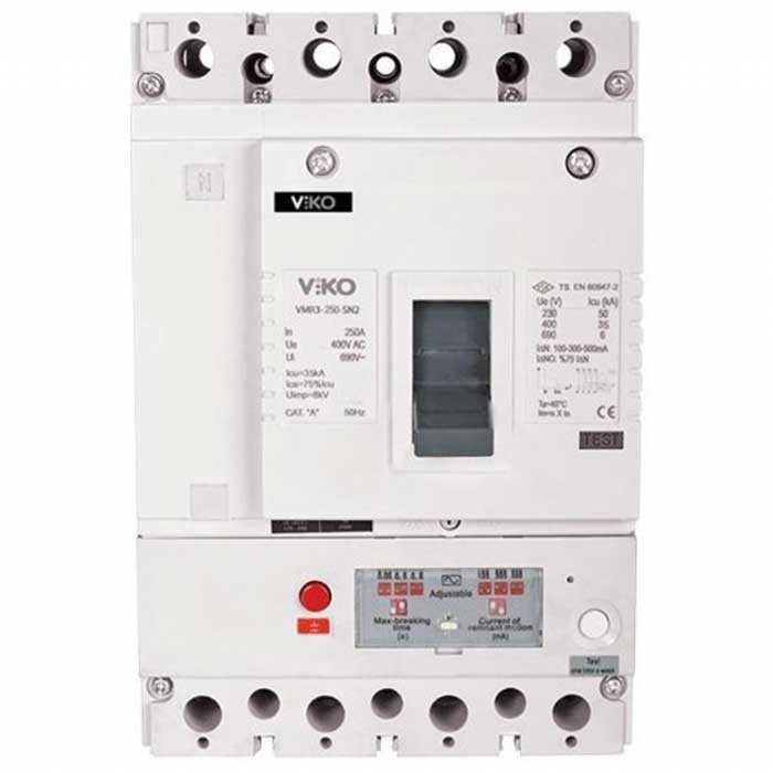Viko - VMR2-125-SN2 4x125A 25ka Sn2 Kaçak Akımlı Sabit Kompakt Şalter