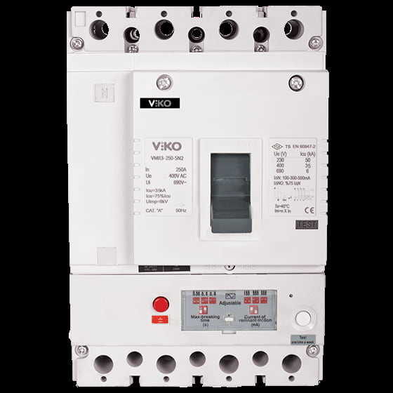 Viko - VMR3-250-SN2 4x250A 35ka Sn2 Kaçak Akımlı Sabit Kompakt Şalter