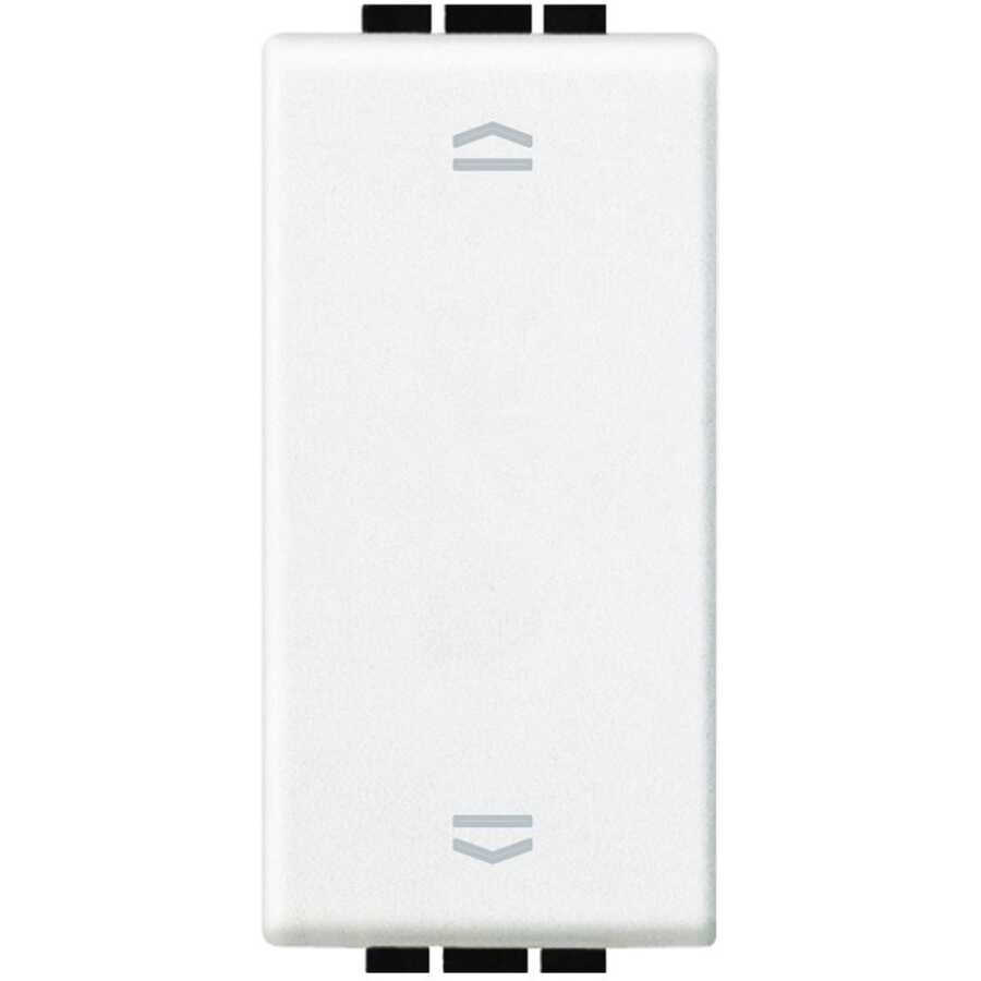 Bticino Çift (1P/NO)+(1P/NO) kilitlemeli basmalı düğme 10A 250 Vac Beyaz