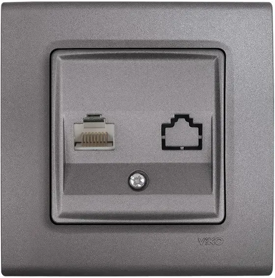 Viko Linnera Life Granit Grisi Tekli Nümeris CAT3 Mekanizma Kapak(Çerçeve Hariç) 90442013