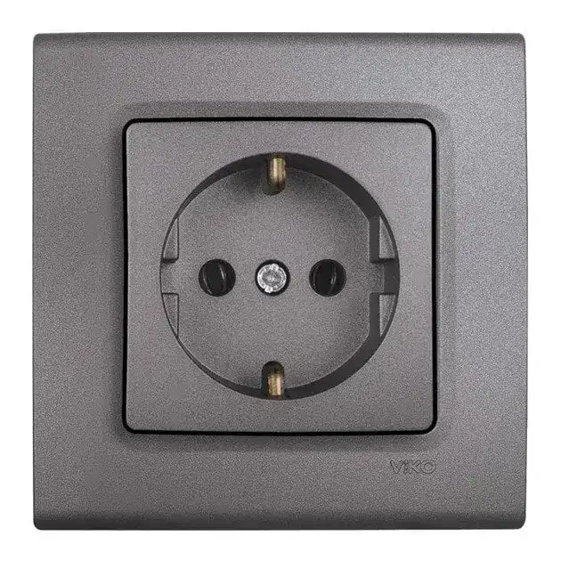 Viko Linnera Life Granit Grisi Topraklı Priz (Çerçeve Hariç) 90442008