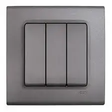 Viko Linnera Life Granit Grisi Üçlü Anahtar Mekanizma + Düğme (Çerçeve Hariç) 90442068