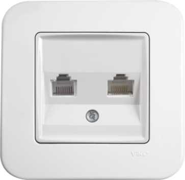 Viko Linnera/Rollina Beyaz İkili Data Jacksız Mekanizma+Kapak 90440081