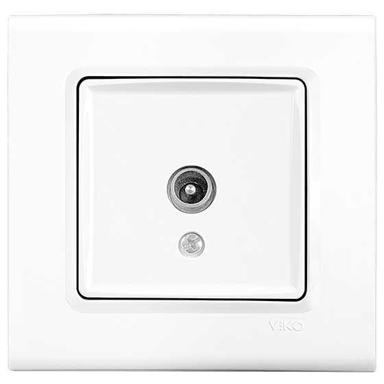 Viko Linnera/Rollina Beyaz Uydu Prizi F Konnektör - 10 Db Mek+Kapak (Çerçeve Hariç) 90440097