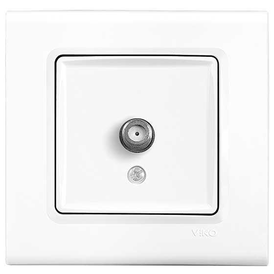 Viko Linnera/Rollina Beyaz Uydu Prizi F Konnektör - Sonlu Mek+Kapak (Çerçeve Hariç) 90440096