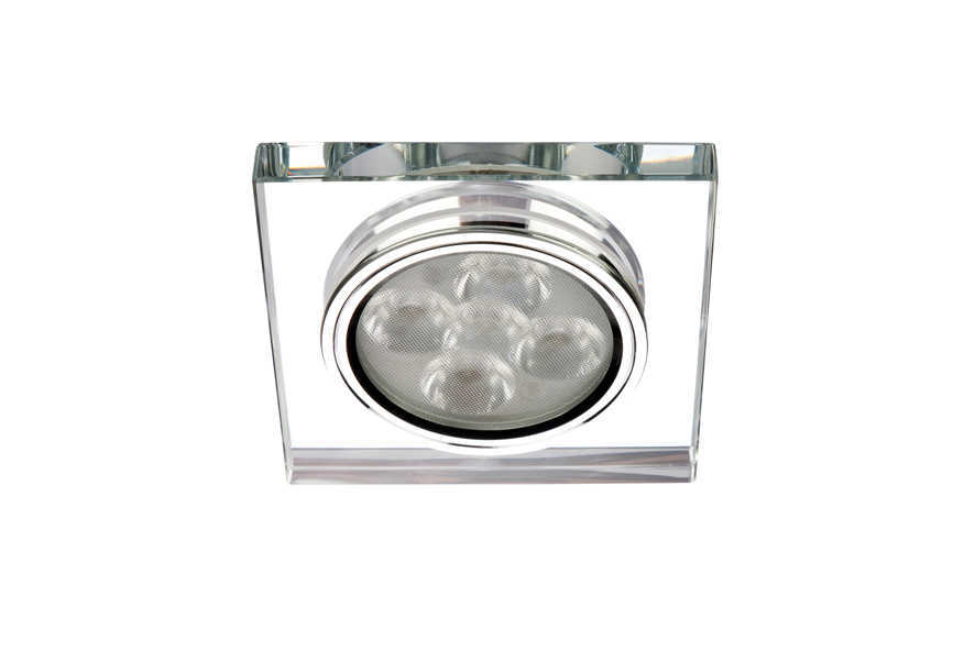 Jupiter LS591 B 7W Kare Camlı Led Spot Armatür Trafolu 6500K Beyaz Işık