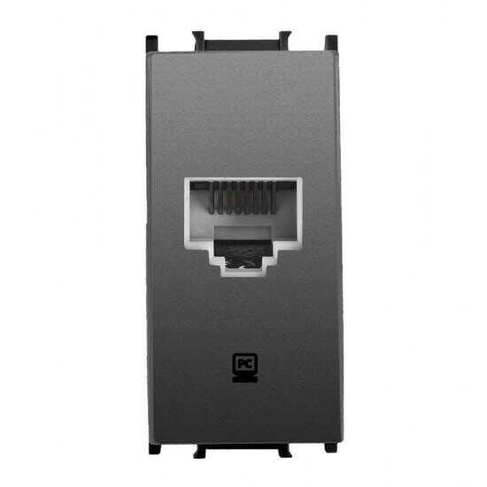 Viko Panasonic Thea Modüler Füme 1M Data Prizi Cat6 Mekanizma + Düğme/Kapak