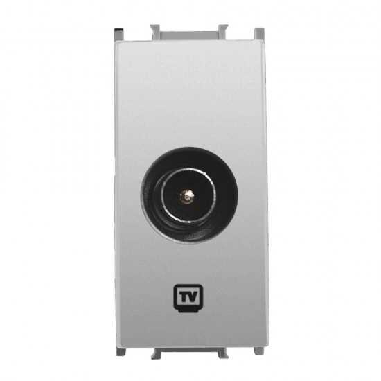 Viko Panasonic Thea Modüler Metalik Beyaz 1M TV Prizi Sonlu Mekanizma + Düğme/Kapak