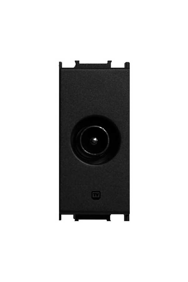 Viko Panasonic Thea Modüler Siyah TV-SAT Altlık+Düğme/Kapak 11 DB