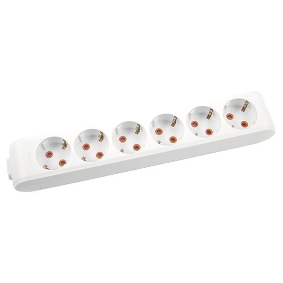 Viko Multi-Let Altılı Grup Priz Topraklı Klemensli Beyaz (Çocuk Korumalı) 90113600