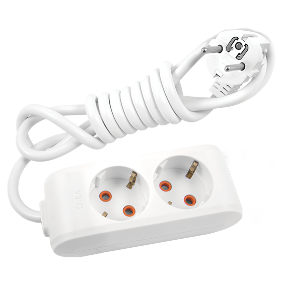 Viko Multi-Let İkili Grup Priz Topraklı 3 Metre Beyaz (Çocuk Korumalı) 90113203