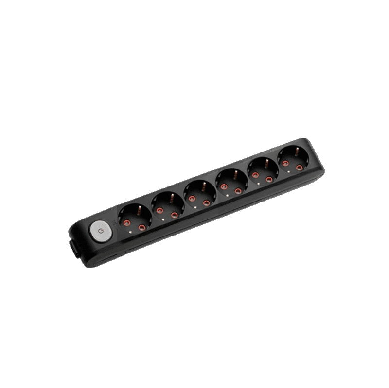 Viko Multi-Let Altılı Grup Priz Anahtarlı Topraklı Klemensli Siyah (Çocuk Korumalı) 90137600