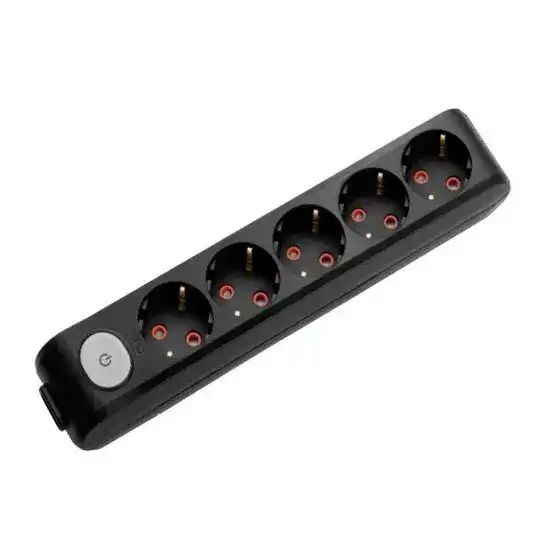 Viko Multi-Let Beşli Grup Priz Anahtarlı Topraklı Klemensli Siyah (Çocuk Korumalı) 90137500