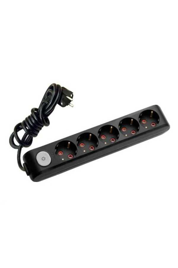 Viko Multi-Let Beşli Grup Priz Anahtarlı Topraklı 3 Metre Siyah (Çocuk Korumalı) 90137503