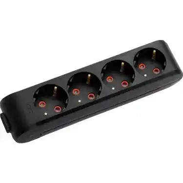 Viko Multi-Let Dörtlü Grup Priz Topraklı Klemensli Siyah (Çocuk Korumalı) 90133400